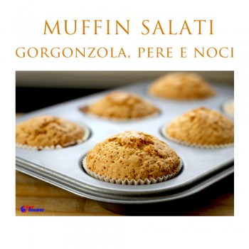 MUFFIN CON GORGONZOLA, PERE E NOCI