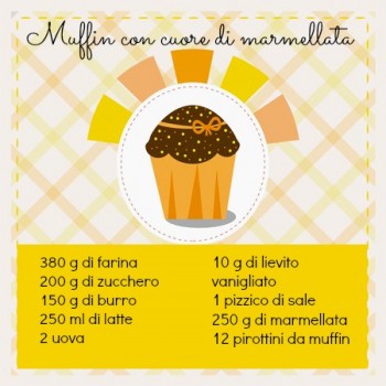 Muffin con cuore di marmellata