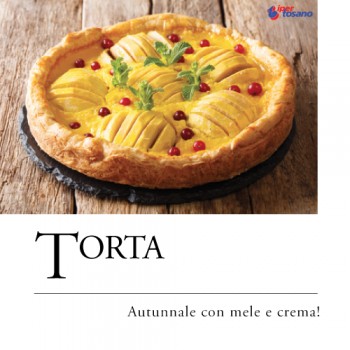 TORTA AUTUNNALE CON MELE E CREMA!