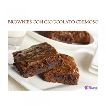 Brownies con cioccolato cremoso