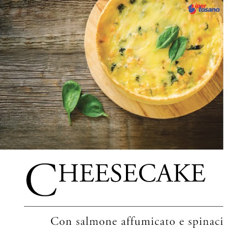 CHEESECAKE CON SALMONE AFFUMICATO E SPINACI