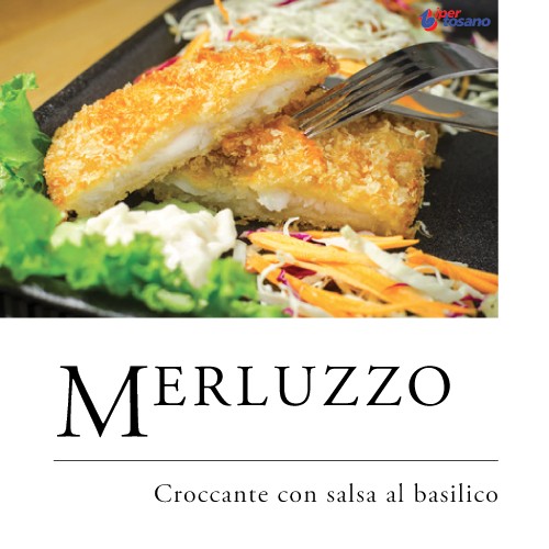 MERLUZZO CROCCANTE CON SALSA AL BASILICO