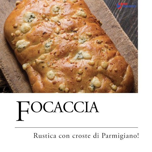 FOCACCIA RUSTICA CON CROSTE DI PARMIGIANO!