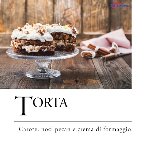 TORTA CON CAROTE, NOCI PECAN E CREMI DI FORMAGGIO!