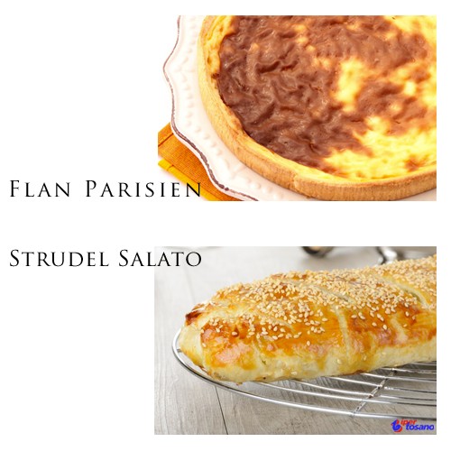 FLAN PARISIEN E STRUDEL SALATO FLAN PARISIEN E STRUDEL SALATO